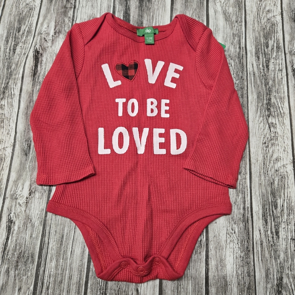 Dip red love onesie